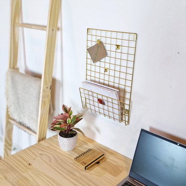 Mural Em Metal Memory Dourado 47cm