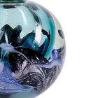 Murano Espiral Em Vidro D11xa10,5cm Azul Turquesa