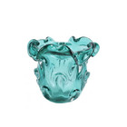 Murano Flor Em Vidro Verde Pequeno 13x15cm