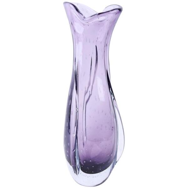Murano L'hermitage Vaso Em Vidro 15x15x42xcm Cor Lilas 28098