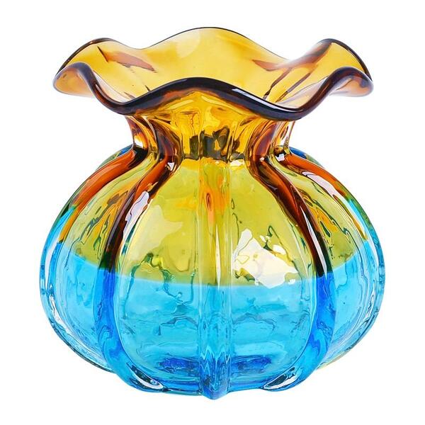 Murano Trouxinha Bicolor 12x12 Cm Azul L’hermitage 26253