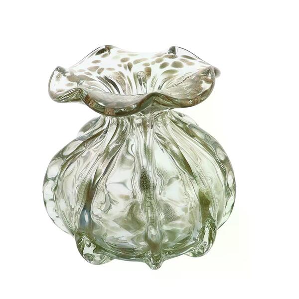 Murano Trouxinha Golden Em Vidro L13xp13xa13,5cm Cor Prata