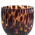 Murano Vaso Bicolor Em Vidro L10,5xp10,5xa13cm Cor Marrom E L