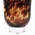 Murano Vaso Bicolor Em Vidro L13,5xp13,5xa21cm Cor Marrom E L