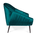 Namoradeira 02 Lugares Giovana Acetinado Azul Pés Palito De F