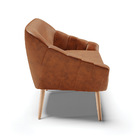 Namoradeira 02 Lugares Giovana Corano Pés Palito Natural D03