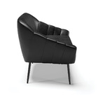 Namoradeira 02 Lugares Giovana Corano Preto Pés Palito De Fer