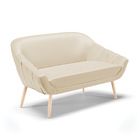 Namoradeira 02 Lugares Giovana Corino Bege Pés Palito Natural