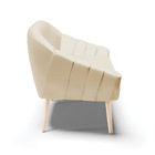 Namoradeira 02 Lugares Giovana Corino Bege Pés Palito Natural