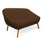 Namoradeira 02 Lugares Giovana Corino Pés Palito Castanho - D