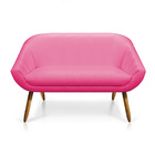 Namoradeira 02 Lugares Giovana Corino Pés Palito Castanho - D