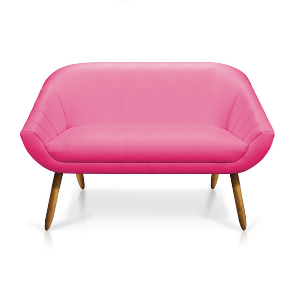 Namoradeira 02 Lugares Giovana Corino Pés Palito Castanho - D