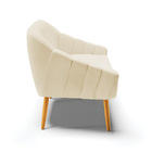 Namoradeira 02 Lugares Giovana Linho Bege A19 Pés Palito Cast