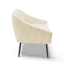 Namoradeira 02 Lugares Giovana Linho Bege A19 Pés Palito De F