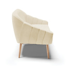 Namoradeira 02 Lugares Giovana Linho Bege A19 Pés Palito Natu