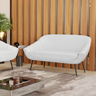 Namoradeira 02 Lugares Giovana Linho Cinza A05 Pés Palito De