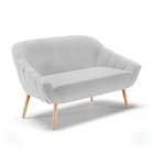 Namoradeira 02 Lugares Giovana Linho Cinza A05 Pés Palito Nat