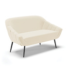 Namoradeira 02 Lugares Giovana Linho Pés Palito De Ferro D03