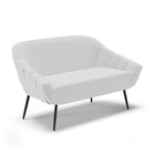 Namoradeira 02 Lugares Giovana Linho Pés Palito De Ferro D03