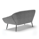 Namoradeira 02 Lugares Giovana Linho Pés Palito De Ferro D03