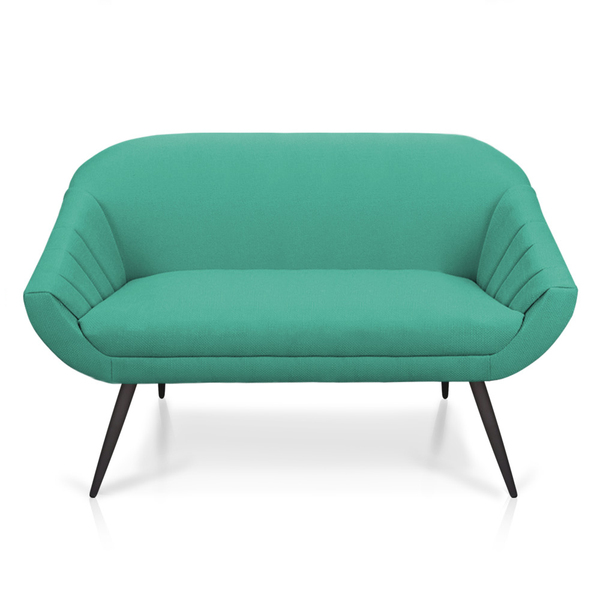 Namoradeira 02 Lugares Giovana Linho Pés Palito De Ferro - D'