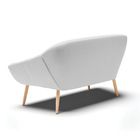 Namoradeira 02 Lugares Giovana Linho Pés Palito Natural - A05