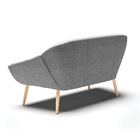 Namoradeira 02 Lugares Giovana Linho Pés Palito Natural - A26