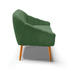 Namoradeira 02 Lugares Giovana Suede Pés Palito Castanho D03