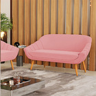 Namoradeira 02 Lugares Giovana Suede Pés Palito Castanho D03