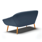 Namoradeira 02 Lugares Giovana Suede Pés Palito Castanho - D'