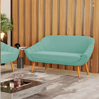 Namoradeira 02 Lugares Giovana Suede Pés Palito Castanho - D'