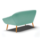 Namoradeira 02 Lugares Giovana Suede Pés Palito Castanho - D'