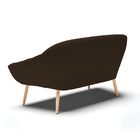 Namoradeira 02 Lugares Giovana Suede Pés Palito Natural D03 -