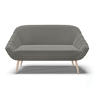 Namoradeira 02 Lugares Giovana Suede Pés Palito Natural - D'r