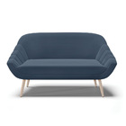 Namoradeira 02 Lugares Giovana Suede Pés Palito Natural - D'r