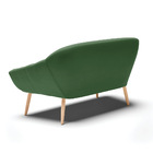 Namoradeira 02 Lugares Giovana Suede Verde Pés Palito Natural