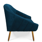 Namoradeira 02 Lugares Giovana Veludo Azul Marinho Pés Palito