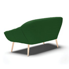 Namoradeira 02 Lugares Giovana Veludo Luxo Pés Palito Natural