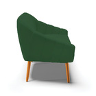 Namoradeira 02 Lugares Giovana Veludo Pés Palito Castanho D03