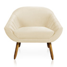 Namoradeira 02 Lugares Giovana Veludo Pés Palito Castanho D03