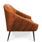 Namoradeira 02 Lugares Giovana Veludo Pés Palito De Ferro - D