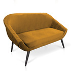 Namoradeira 02 Lugares Giovana Veludo Pés Palito De Ferro - D