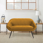 Namoradeira 02 Lugares Giovana Veludo Pés Palito De Ferro - D