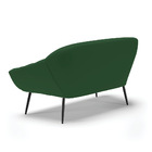 Namoradeira 02 Lugares Giovana Veludo Pés Palito De Ferro - D