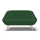 Namoradeira 02 Lugares Giovana Veludo Pés Palito Natural D03