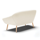 Namoradeira 02 Lugares Giovana Veludo Pés Palito Natural D03