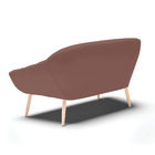 Namoradeira 02 Lugares Giovana Veludo Pés Palito Natural D03