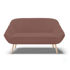 Namoradeira 02 Lugares Giovana Veludo Pés Palito Natural D03