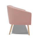 Namoradeira 02 Lugares Giovana Veludo Rosê Pés Palito Natural