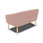 Namoradeira 02 Lugares Giovana Veludo Rosê Pés Palito Natural